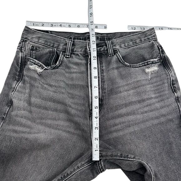 American Eagle highest rise mom jeans size 6 extra short gray distressed - Picture 5 of 7